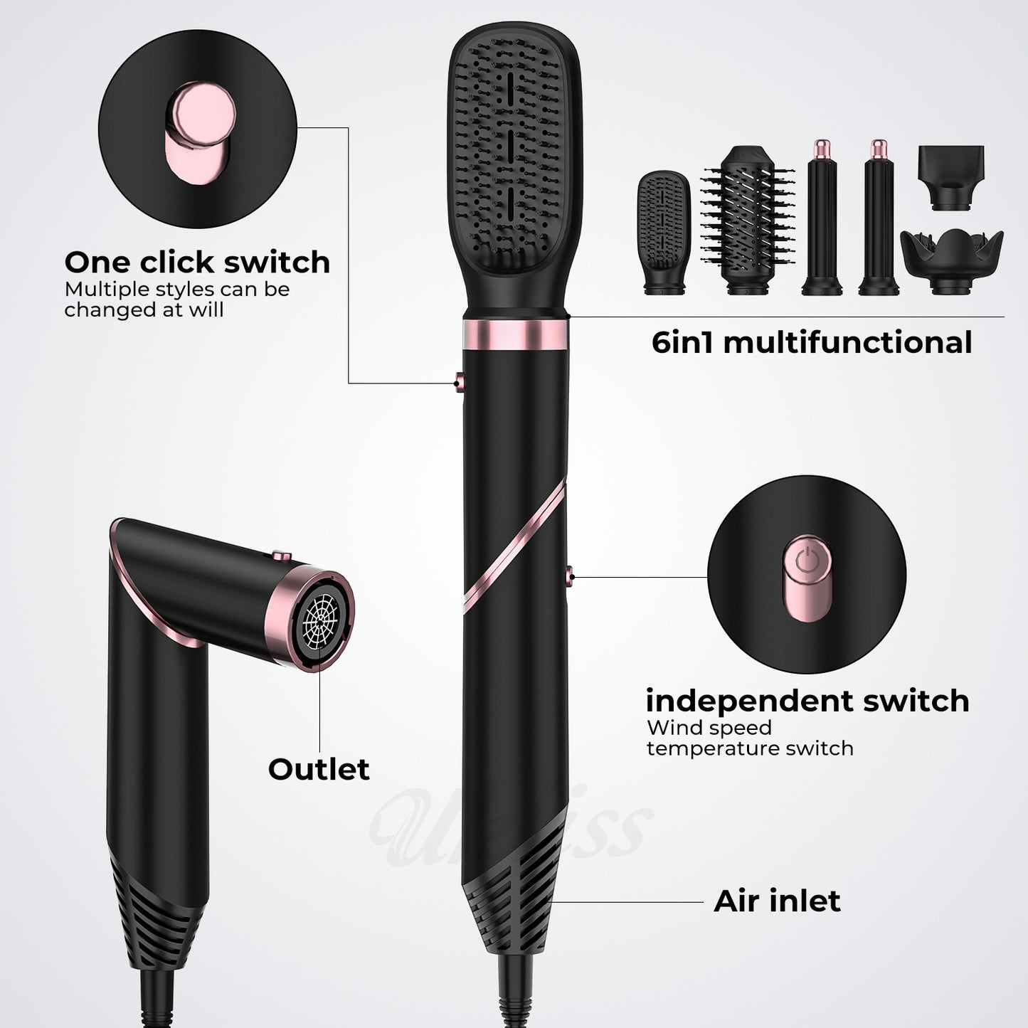 High-Speed Hair Dryer Automatic Hair Suction